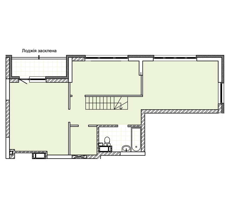 2D планування Чотирьохкімнатна квартира 142,45 кв.м. будинок №3, секція №1, 11-12 поверх в Житловому Комлексі Святобор