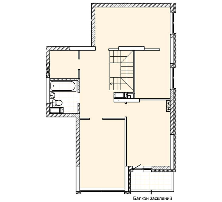 2D планування Чотирьохкімнатна квартира 147,14 кв.м. будинок №3, секція №1, 11-12 поверх в Житловому Комлексі Святобор