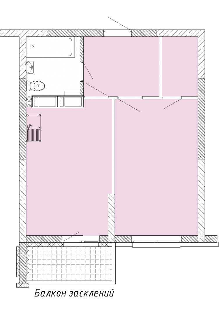 Однокімнатна квартира 44,99 кв.м. будинок №7, секція №1, 1-26 поверх в Житловому Комлексі Святобор